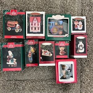 Lot of 10 collectible Hallmark Christmas Ornaments